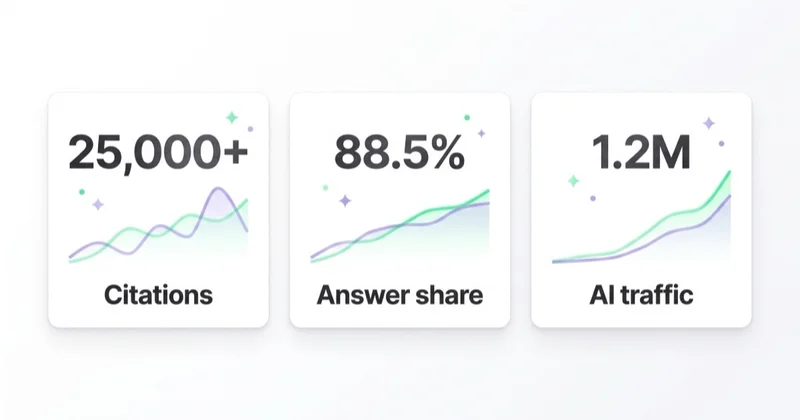 AEO metrics: citations, answer share, AI traffic