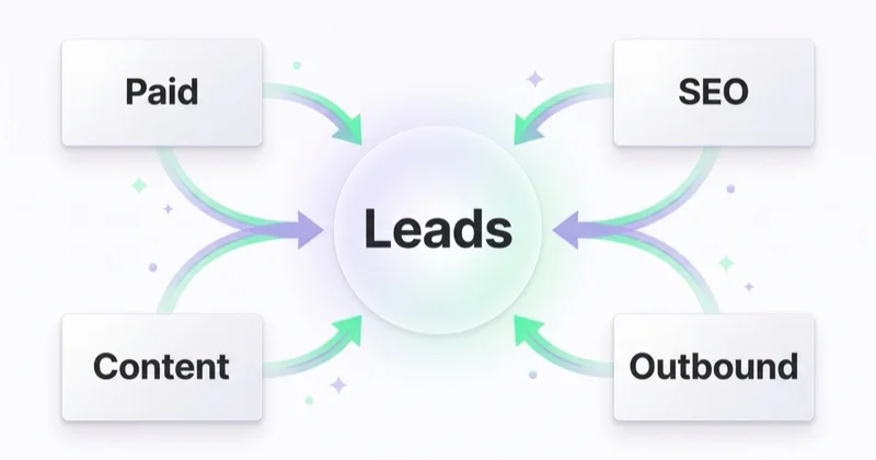 Lead generation channels feeding the lead pool