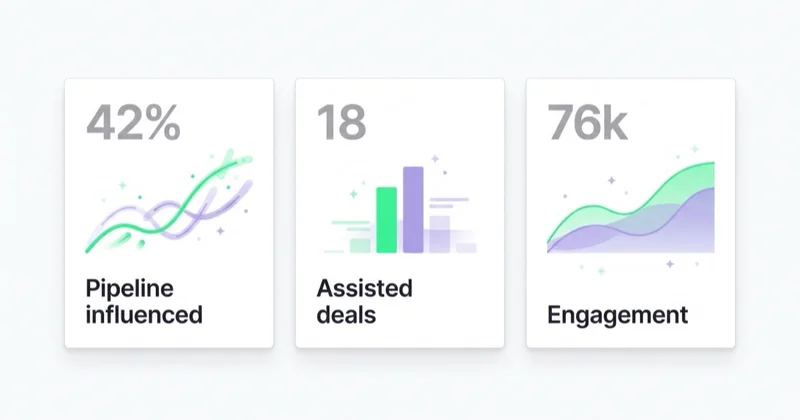 B2B content metrics: pipeline influenced, assisted deals, engagement