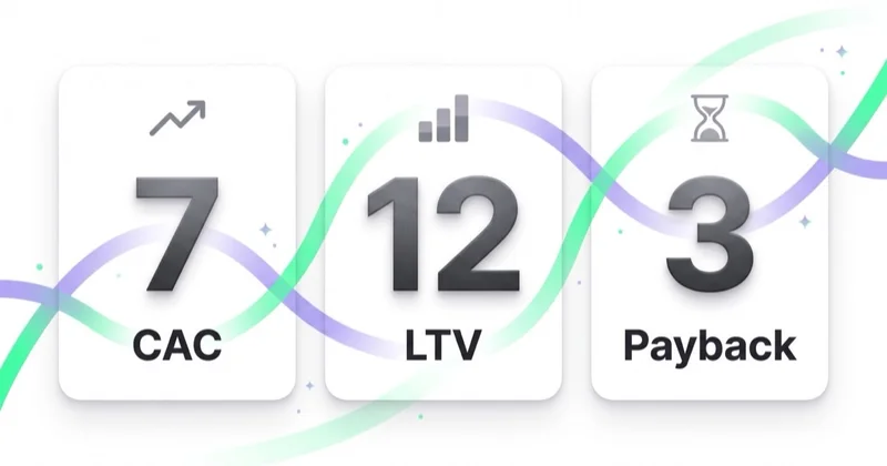 Acquisition economics: CAC, LTV, payback