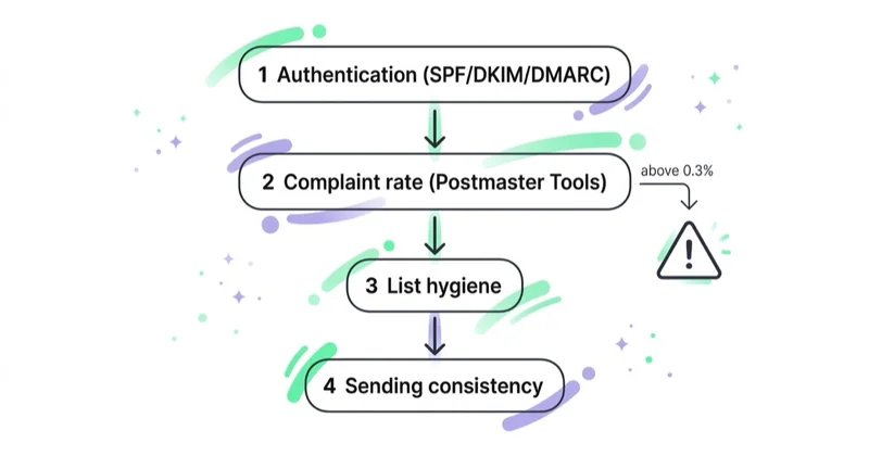 Diagram illustrating how to diagnose a deliverability problem.