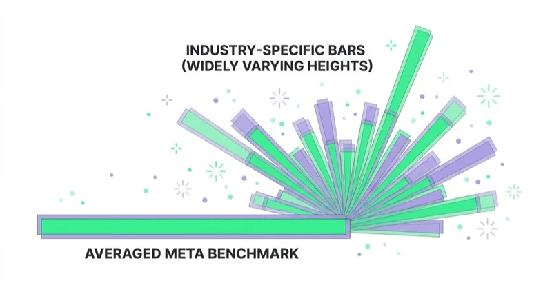 Diagram: an average Meta benchmark hides variance.