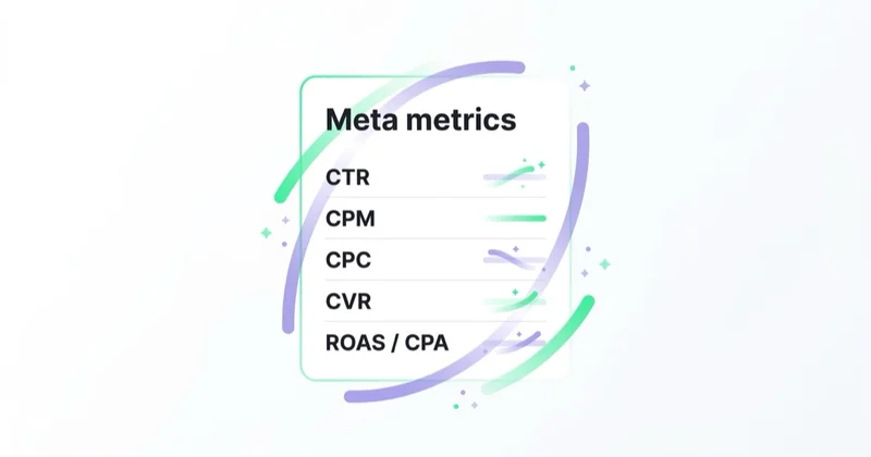 Diagram: core Meta ad metrics.