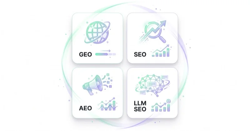 GEO vs SEO, AEO and LLM SEO