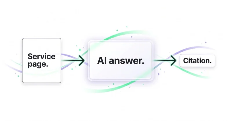 Service page cited as a source by AI