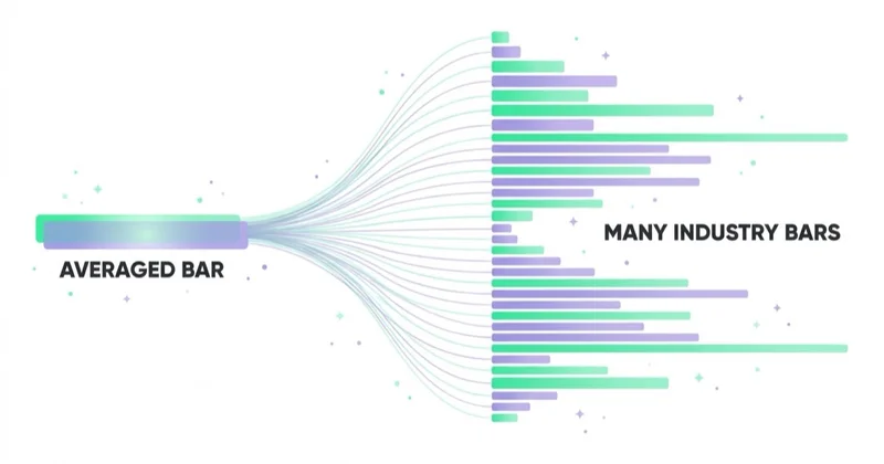 Diagram: an average benchmark hides variance.