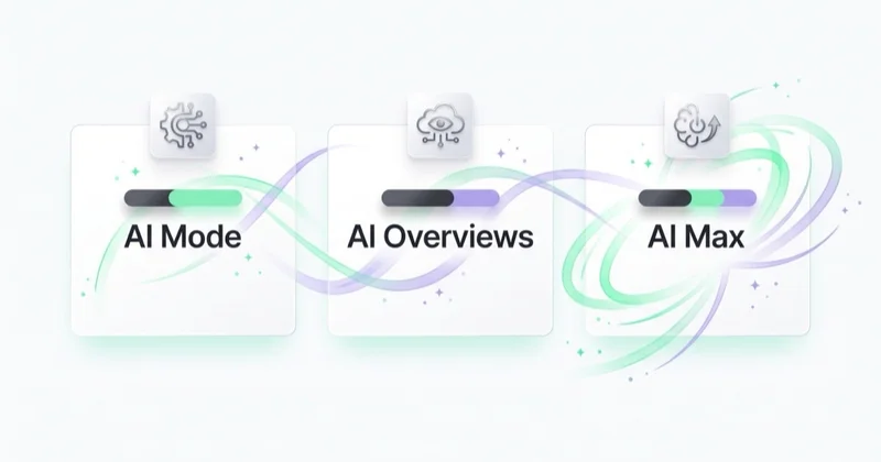 AI Mode vs AI Overviews vs AI Max