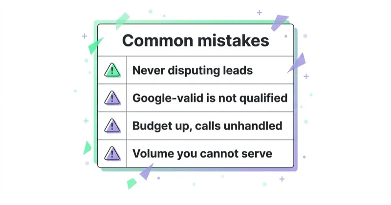 Diagram illustrating common mistakes.