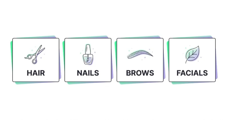 Salon services span hair, nails, brows and facials — each with its own margin and cycle.