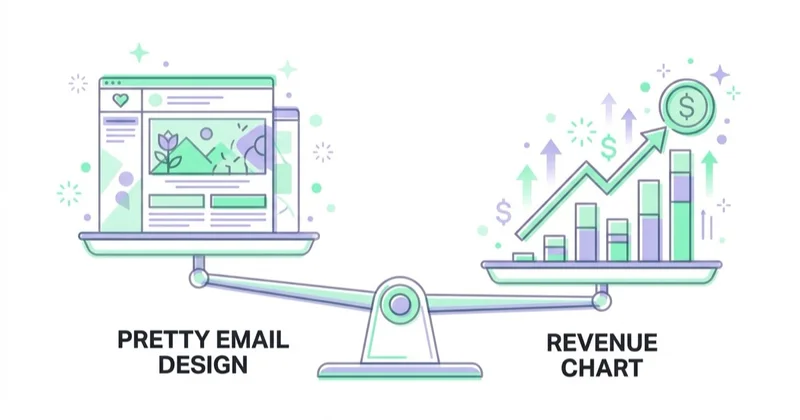 Diagram: judge an email agency on revenue, not looks.