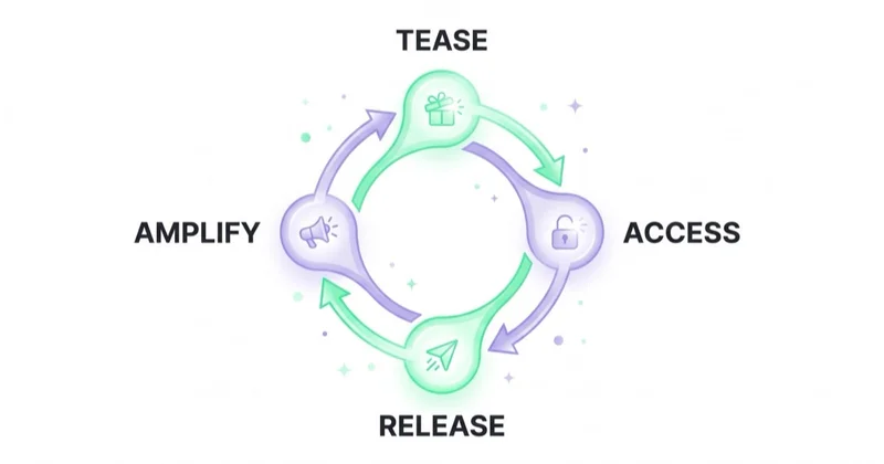 The drop cycle loop: tease, access, release, then amplify the sellout.