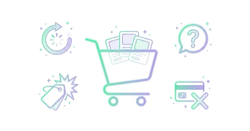 Diagram illustrating why shoppers abandon carts.