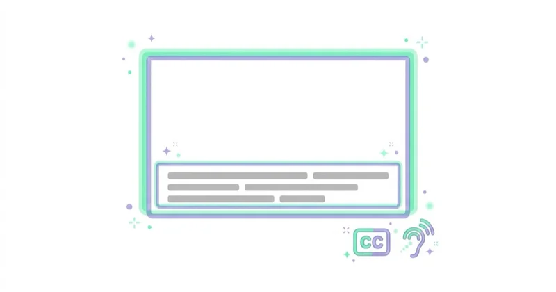 Diagram illustrating accessibility and captions.