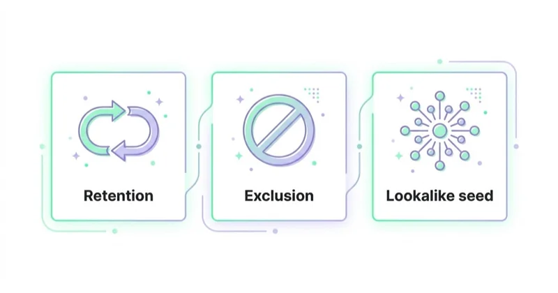 Diagram illustrating what customer match is used for.