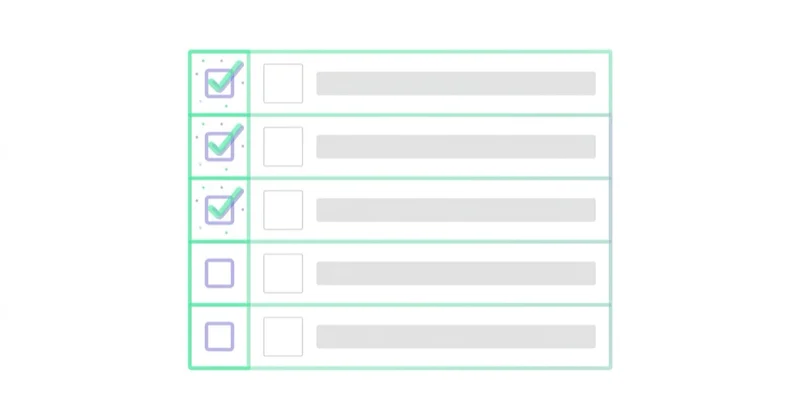 Diagram illustrating feed quality checklist.