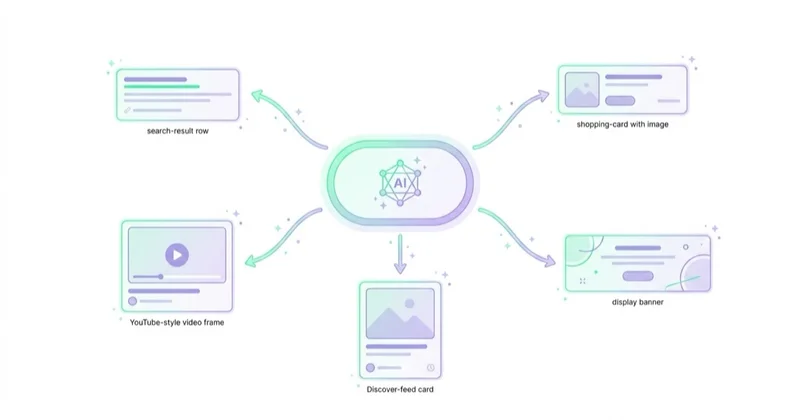 Diagram illustrating performance max and shopping: best for ecommerce and feed-driven sales.