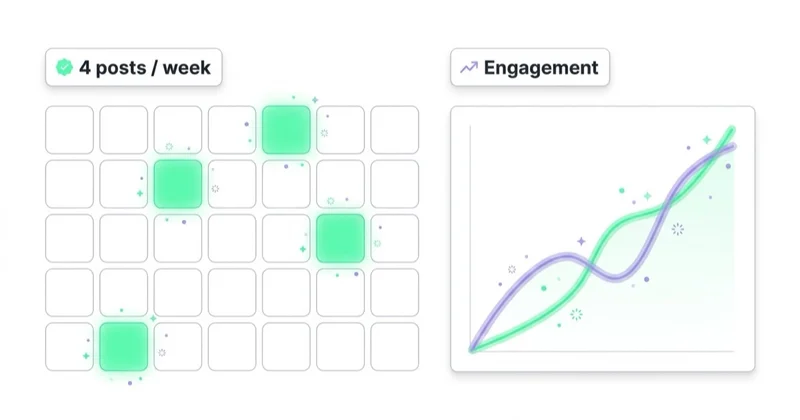 Diagram illustrating posting frequency.
