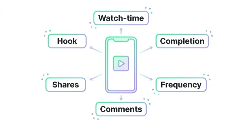 Diagram illustrating the main levers that increase tiktok reach.