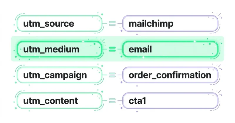 Diagram illustrating why utm_medium should usually be email.