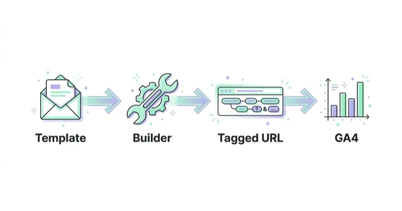 Diagram illustrating how to implement utm tagging.