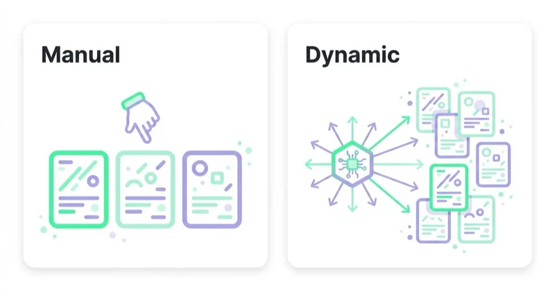 Diagram illustrating when manual creative testing is better.