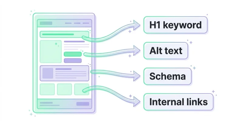 Diagram illustrating product descriptions and seo.