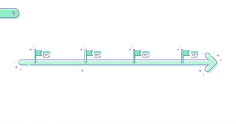 Diagram illustrating step 9: create the timeline.