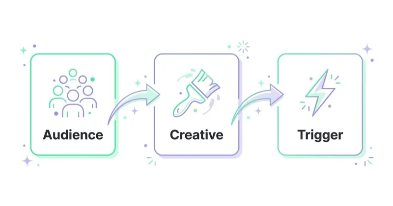 Diagram illustrating how to prepare a messenger ads campaign.