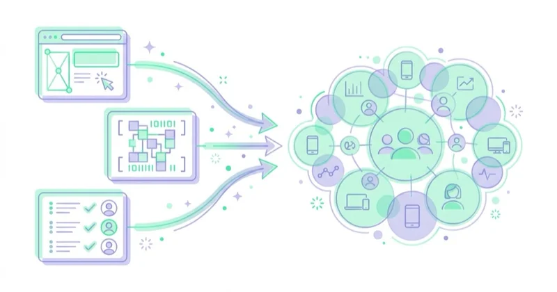 Diagram illustrating how to build useful meta audiences.