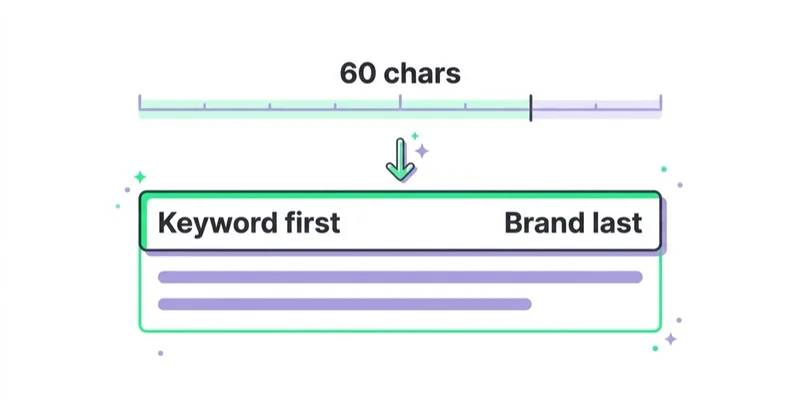 Diagram illustrating how to write a good seo title.