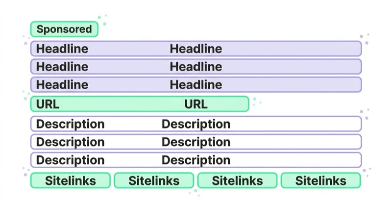 Diagram illustrating what a sponsored link contains.