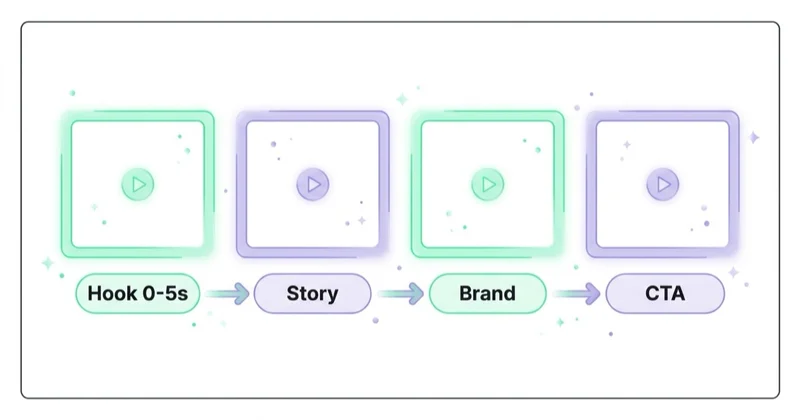 Diagram illustrating creative structure for youtube ads.