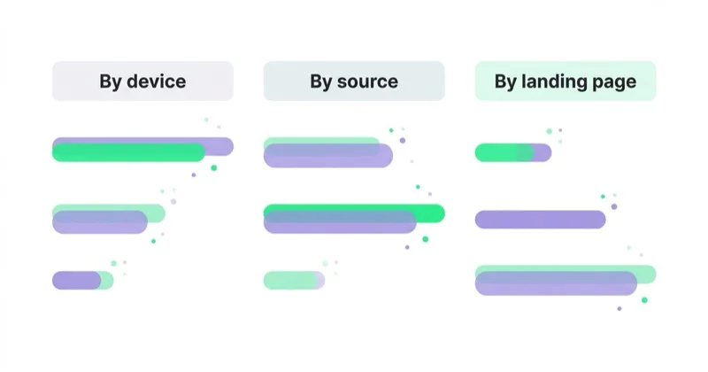 Diagram illustrating how to analyse bounce rate properly.