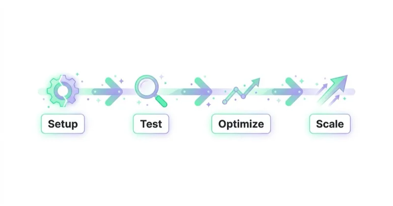 Diagram illustrating how to launch a new account in 30 days.