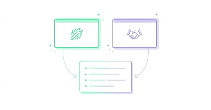 Diagram illustrating service and b2b use cases.