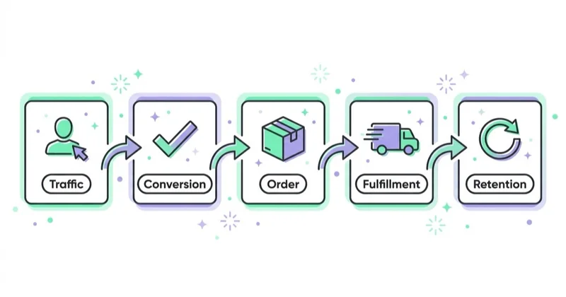Diagram illustrating the online selling system.