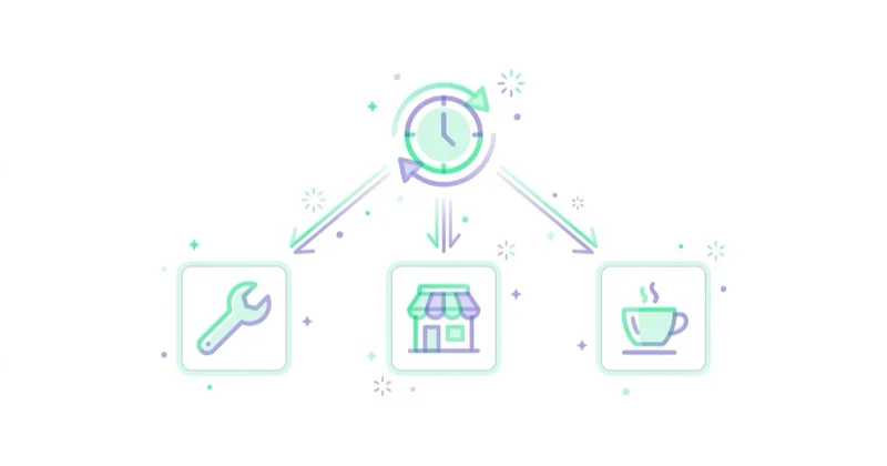 Diagram illustrating q-commerce for services and local businesses.