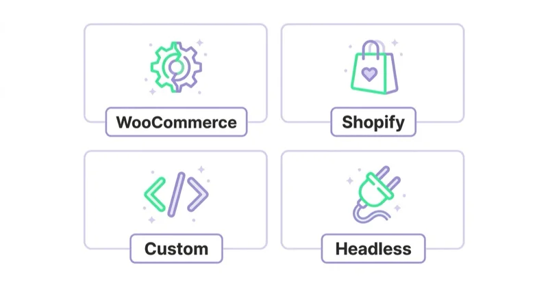 Diagram illustrating woocommerce or another ecommerce platform.