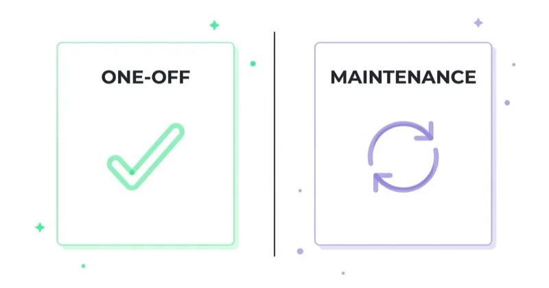 Recurring maintenance contracts are worth more over time than one-off projects.