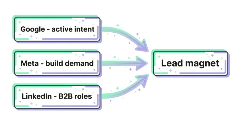 Diagram illustrating where to promote a lead magnet.