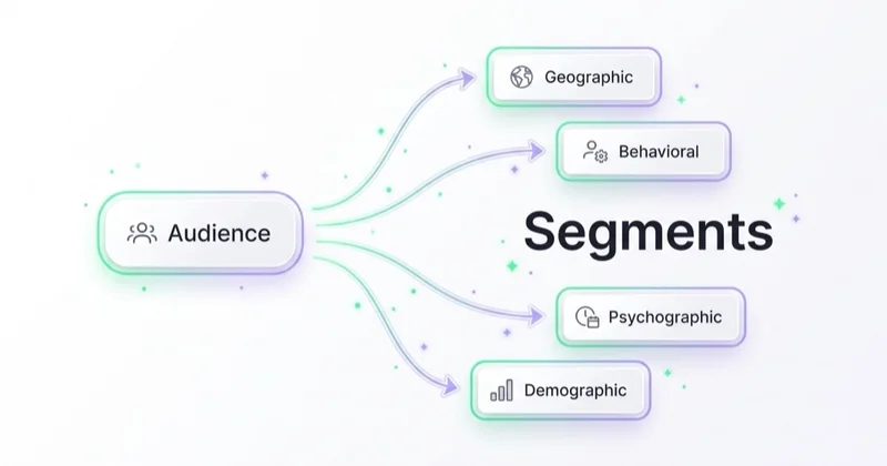 Audience split into segments