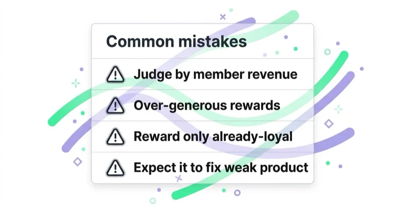Diagram: common loyalty programme mistakes.