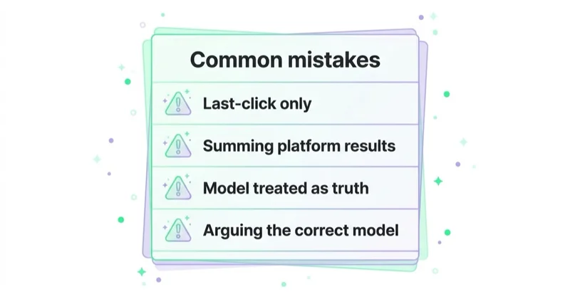 Diagram: common attribution mistakes.