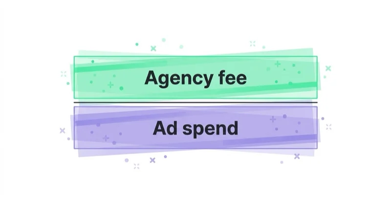 Separating the agency fee from ad spend — the clause that matters most.