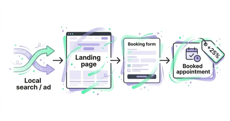 Diagram: the booked-appointment funnel.