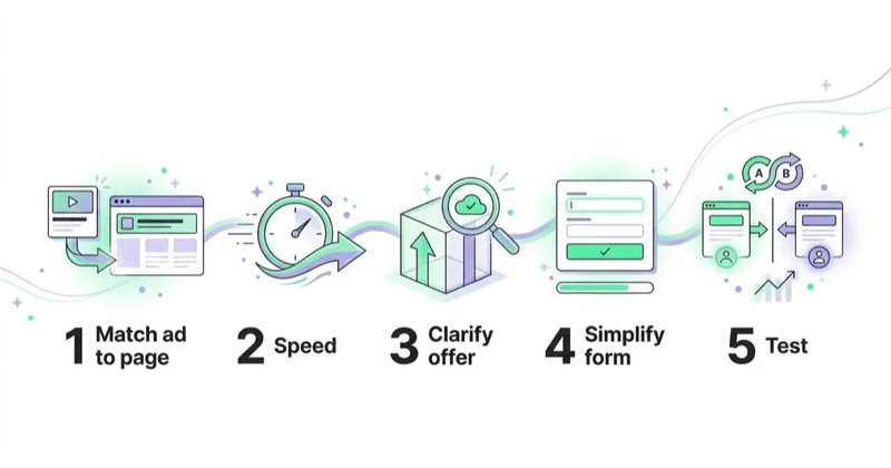 Diagram: a fix-it sequence for non-converting clicks.
