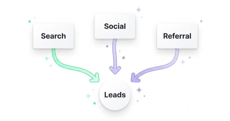 Service business channel mix feeding leads