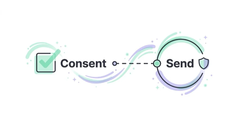 Consent as the foundation — an opt-in gate before any SMS or RCS send.