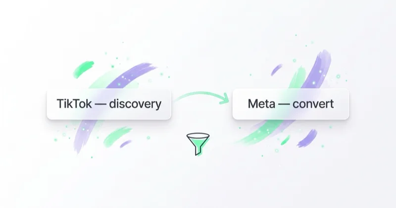 Channel roles for supplements: TikTok drives discovery and Meta converts.