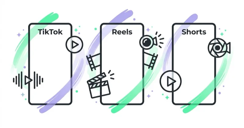 Diagram: same 9:16 format, different platforms.